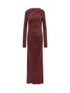 The Andamane Draped Long Dress In Cocoa Colour Women In Brown
