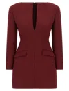 The Andamane Tilde Structured Blazer Dress In Burgundy