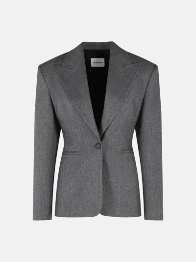 The Andamane 'toni' Blazer In Grey And Black Polyester Blend In Gray