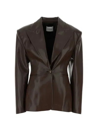 The Andamane Toni Single-breasted Blazer In Brown