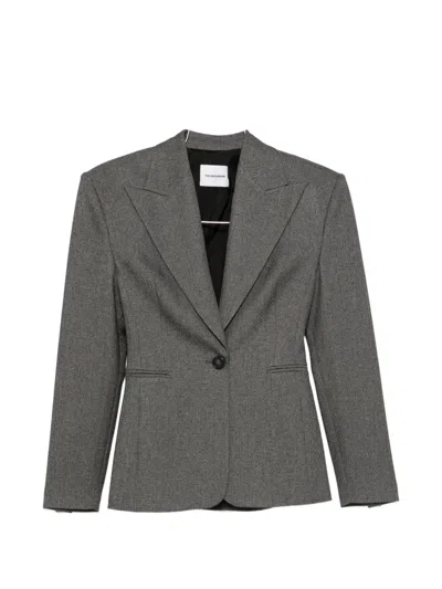 The Andamane Toni Single-breasted Blazer In Gray