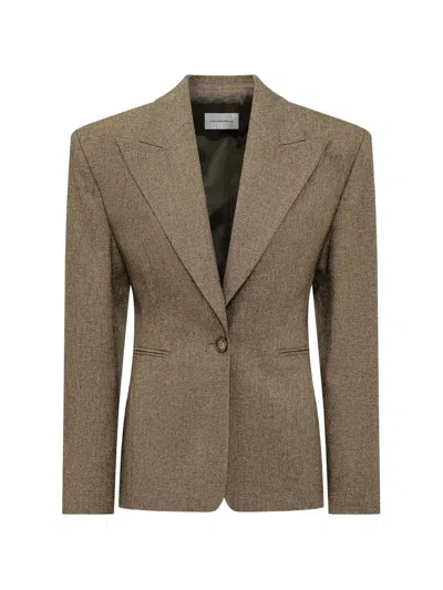 The Andamane Toni Structured Blazer In Brown