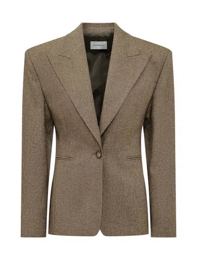 The Andamane Toni-structu Tailored Blazer In Brown