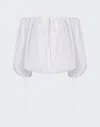 The Andamane Adjustable White Cotton Muslin Top