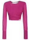 The Andamane `lea` Open Back Crop Top In Multicolor