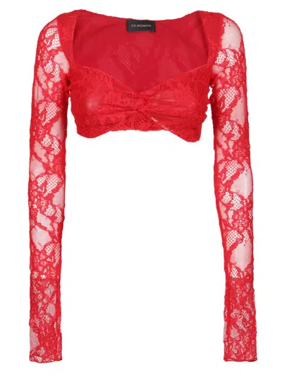 The Andamane Lace Detailed Long In Red