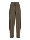 The Andamane Tracy - Low Rise Maxi Flared Pants In Green