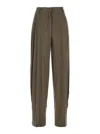 The Andamane Tracy - Low Rise Maxi Flared Pants In Green