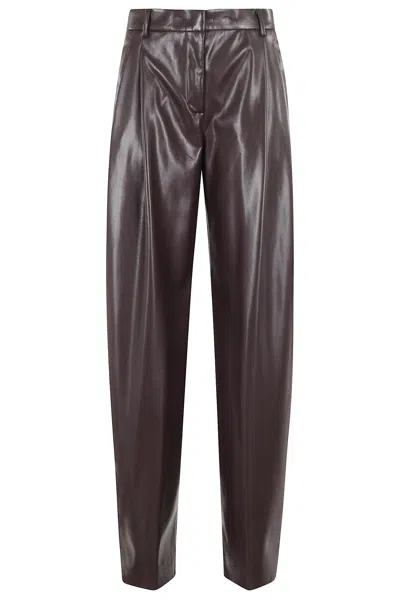 The Andamane Tracy Low Rise Maxi Flared Pants In Brown
