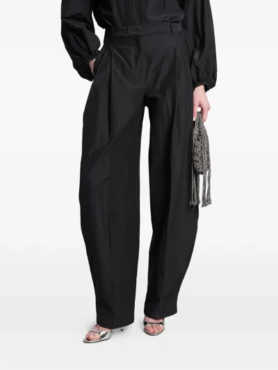 The Andamane Tracy Pants Pleated Wide-leg Trousers In Black