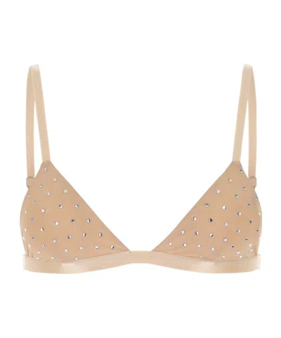 THE ANDAMANE THE ANDAMANE EMBELLISHED STRAPPED TRIANGLE BRA