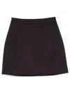 The Andamane Straight-waistband Straight Mini Skirt In Black