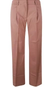 The Andamane Wide-leg Trousers With Front Pleats And Belt Loops