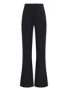 The Andamane Flared High Waist Trousers With Stud Embellishments In Black