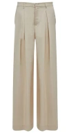 The Andamane Gabardine Trousers With Back Pockets And Pleated Design In Neutral