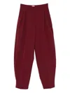 The Andamane Bordeaux Pleated Pants In Red