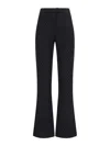 The Andamane Flared High Waist Trousers With Stud Embellishments In Black