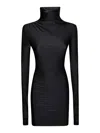 The Andamane 'ruched Detailing Bodycon Fit Mini Dress' In Black