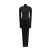 The Andamane Turtleneck Gathered Warwick Dress In Black
