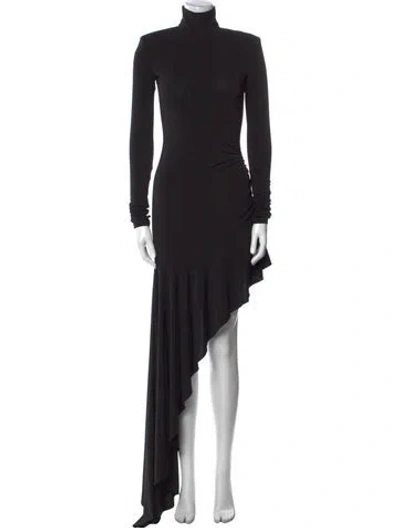 Pre-owned The Andamane Turtleneck Long Dress In Black