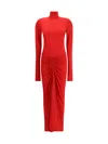 The Andamane Warwick Maxi Turtleneck Maxi Dress In Red