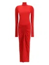 The Andamane Warwick Maxi Turtleneck Maxi Dress In Red