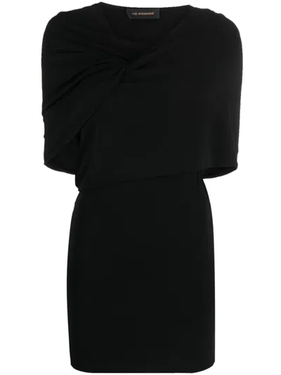 The Andamane Twist-detail Sleeveless Minidress In Black