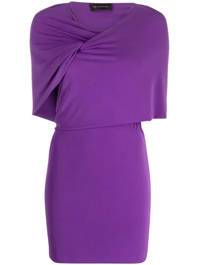 The Andamane Twist-detail Sleeveless Minidress In Purple