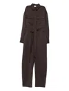 The Andamane Vania Cargo Belted Jumpsuit In Gray