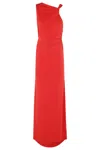 The Andamane Draped One Shoulder Slit