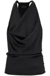 The Andamane Verushka Mini Dress Woman In Black Polyester In Black