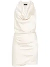 The Andamane Verushka Mini Dress Woman In Beige Polyester In Nude