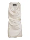 The Andamane Verushka Mini Dress Woman In Beige Polyester In White