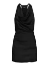 The Andamane Verushka Mini Dress Woman In Black Polyester In Black