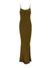 The Andamane Ninfa Dress With Back Slit And Ruched Detail