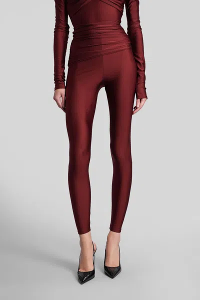 The Andamane Vicky Leggings In Bordeaux Polyamide In Burgundy