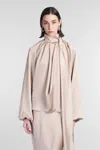 The Andamane Viola Blouse In Grey Polyester In Grey