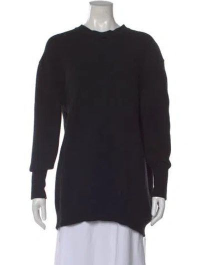 Pre-owned The Andamane Virgin Wool Crew Neck Sweater In Black