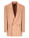 The Andamane Elegant Dark Pink Synthetic Blazer In Pink