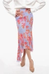 The Andamane Viscose Asymmetric Skirt With Floral Print