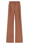 The Andamane Wide-leg Trousers With Front Pleats And Belt Loops