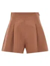 The Andamane 'vivienne' High-waisted Bermuda Shorts In Beige