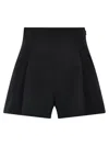 The Andamane High Waist A-line Pleated Bermuda Shorts In Black