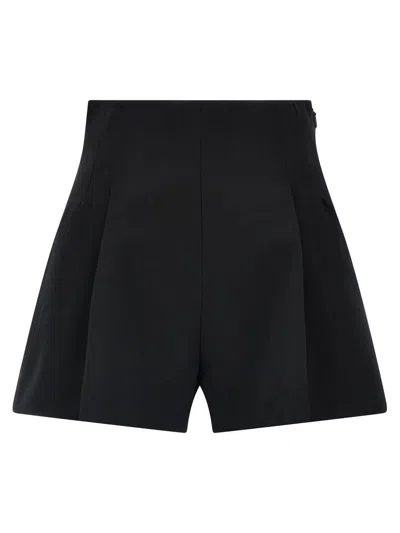 The Andamane High Waist A-line Pleated Bermuda Shorts In Black