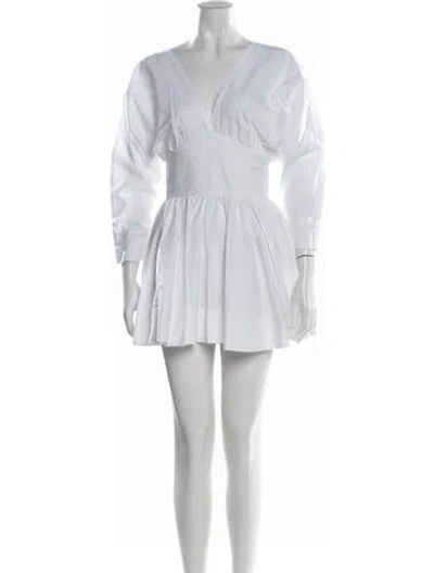 Pre-owned The Andamane V-neck Jumpsuit W/ Tags In White