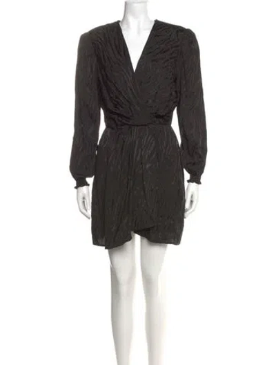 Pre-owned The Andamane V-neck Mini Dress In Black