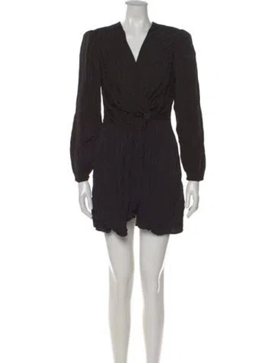 Pre-owned The Andamane V-neck Mini Dress In Black
