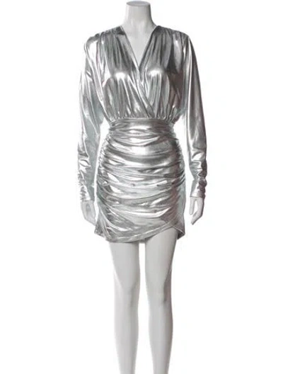 Pre-owned The Andamane V-neck Mini Dress In Multi