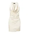 The Andamane Verushka Mini Dress Woman In Beige Polyester In White