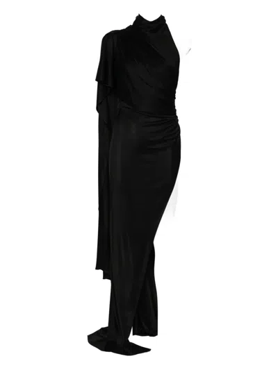 The Andamane Waverly Halterneck Maxi Dress In Black